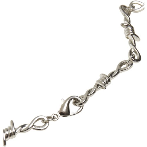 Urban Classics Barbed Wire Necklace silver one size