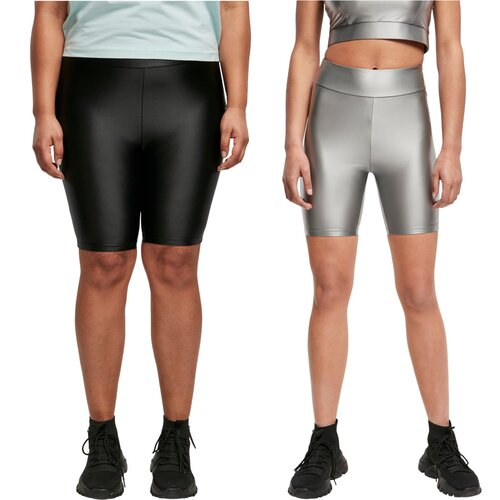 Urban Classics Ladies Highwaist Shiny Metallic Cycle Shorts
