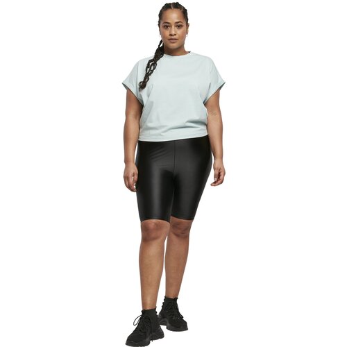 Urban Classics Ladies Highwaist Shiny Metallic Cycle Shorts black 3XL