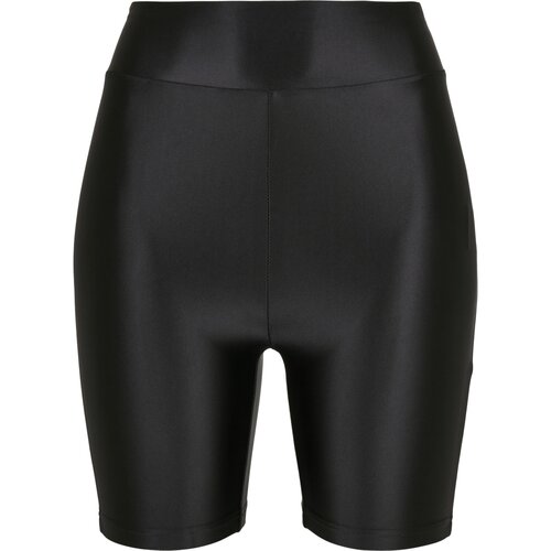 Urban Classics Ladies Highwaist Shiny Metalic Cycle Shorts 2-Pack black+duskrose XS