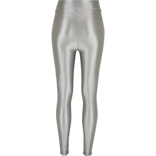 Urban Classics Ladies Highwaist Shiny Metalic Leggings darksilver XXL