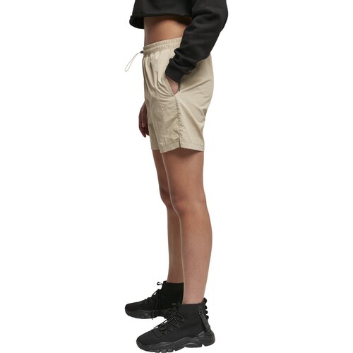 Urban Classics Ladies Crinkle Nylon Shorts concrete XS