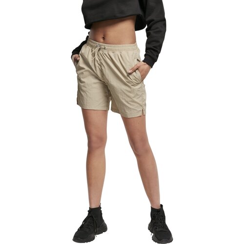 Urban Classics Ladies Crinkle Nylon Shorts concrete XS