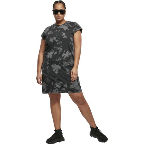 Urban Classics Ladies Bleached Dress black/grey 4XL