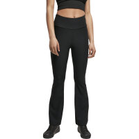 Urban Classics Ladies High Waist Rib Boot Cut Leggings