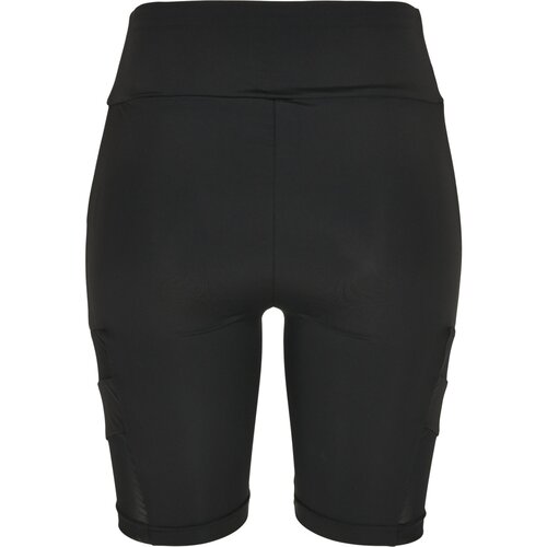 Urban Classics Ladies High Waist Tech Mesh Cycle Shorts black 4XL