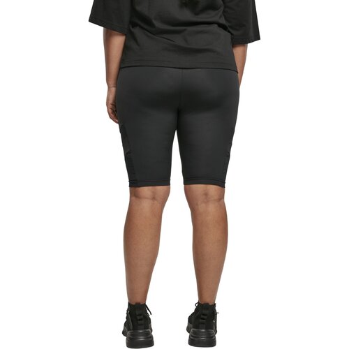 Urban Classics Ladies High Waist Tech Mesh Cycle Shorts black 4XL