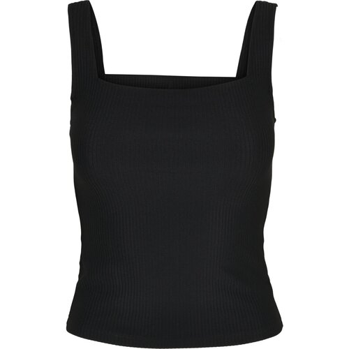 Urban Classics Ladies Squard Neckline Rib Top black 4XL