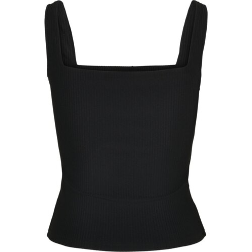 Urban Classics Ladies Squard Neckline Rib Top black 4XL