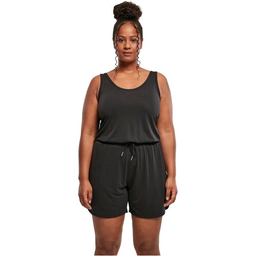 Urban Classics Ladies Short Sleevless Modal Jumpsuit black 3XL