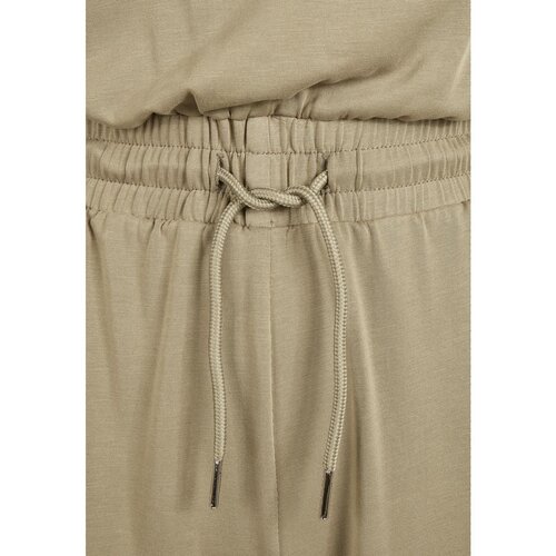 Urban Classics Ladies Short Sleevless Modal Jumpsuit khaki XXL