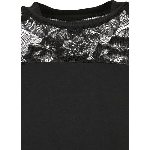 Urban Classics Ladies Short Oversized Lace Tee black 5XL