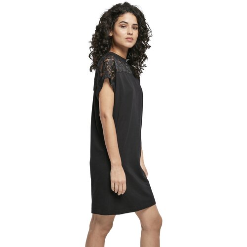 Urban Classics Ladies Lace Tee Dress black M