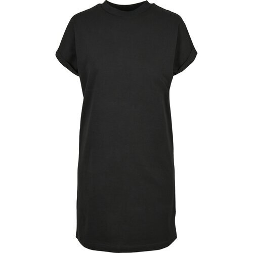 Urban Classics Ladies Organic Cotton Cut On Sleeve Tee Dress  black L