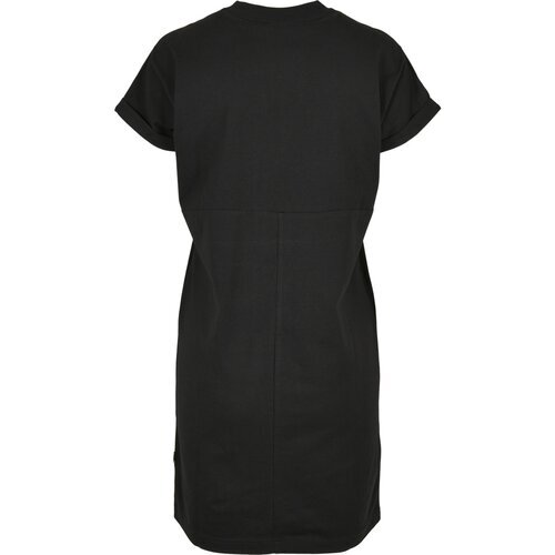 Urban Classics Ladies Organic Cotton Cut On Sleeve Tee Dress  black L