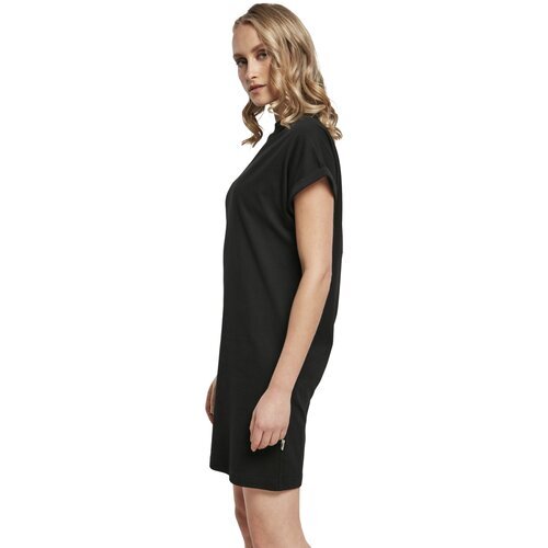 Urban Classics Ladies Organic Cotton Cut On Sleeve Tee Dress  black L