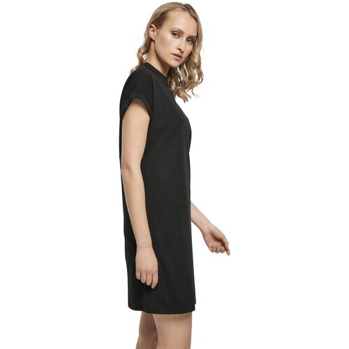 Urban Classics Ladies Organic Cotton Cut On Sleeve Tee Dress  black L