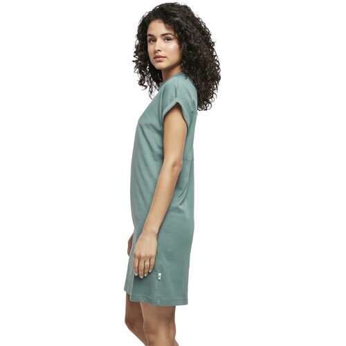Urban Classics Ladies Organic Cotton Cut On Sleeve Tee Dress  paleleaf XS
