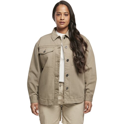 Urban Classics Ladies Oversized Shirt Jacket khaki 3XL