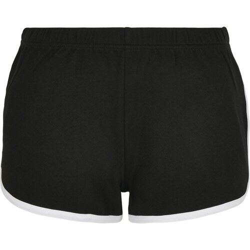 Urban Classics Ladies Organic Interlock Retro Hotpants  black/white 3XL