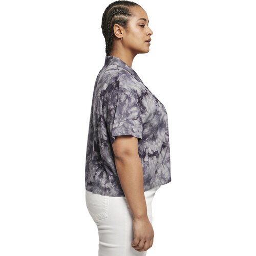 Urban Classics Ladies Viscose Tie Dye Resort Shirt dark 4XL