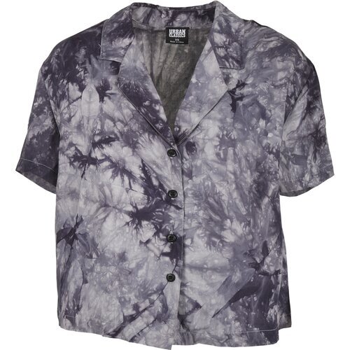 Urban Classics Ladies Viscose Tie Dye Resort Shirt dark S