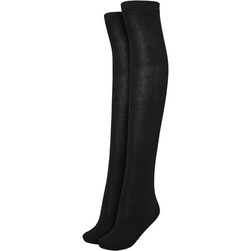 Urban Classics Ladies Overknee Socks 2-Pack blk/blk&blk/gry Gr. 36-39