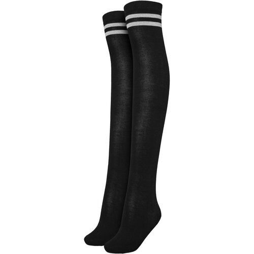 Urban Classics Ladies Overknee Socks 2-Pack blk/blk&blk/gry 40-42