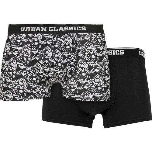 Urban Classics Organic Boxer Shorts 2-Pack detail aop+black XXL