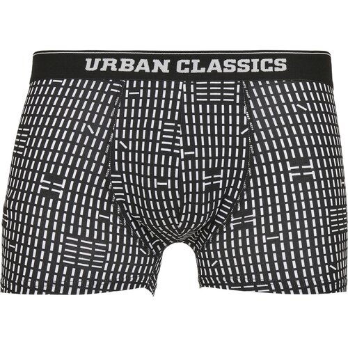 Urban Classics Organic Boxer Shorts 5-Pack m.stripeaop+m.aop+blk+asp+wht S