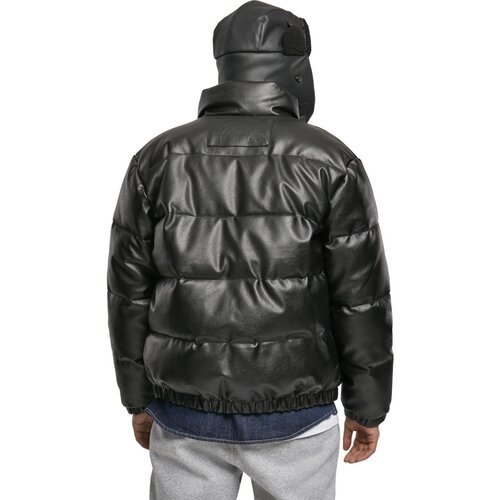 Southpole Southpole Imitation Leather Bubble Jacket black L