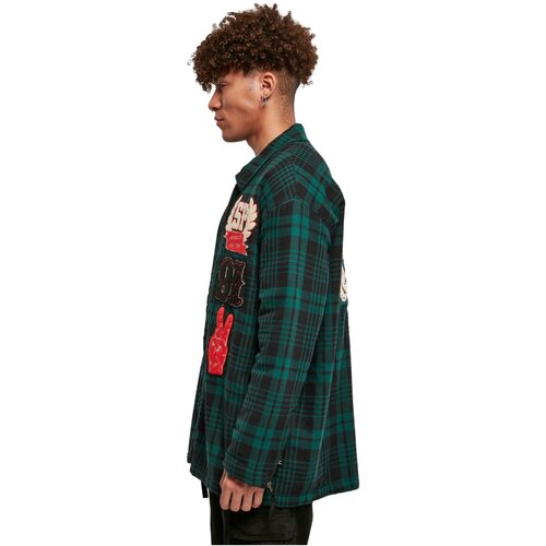 Southpole Southpole Flannel Application Shirt Jacket darkfreshgreen S