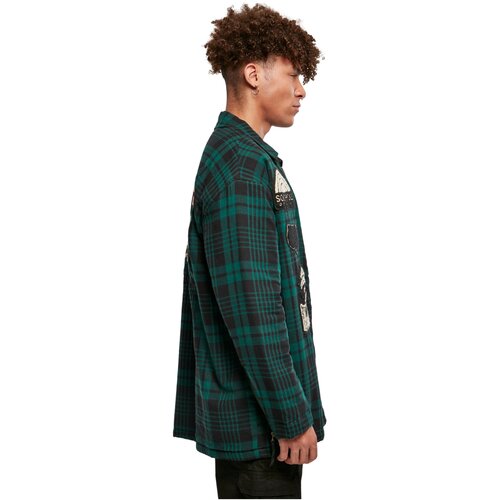 Southpole Southpole Flannel Application Shirt Jacket darkfreshgreen S