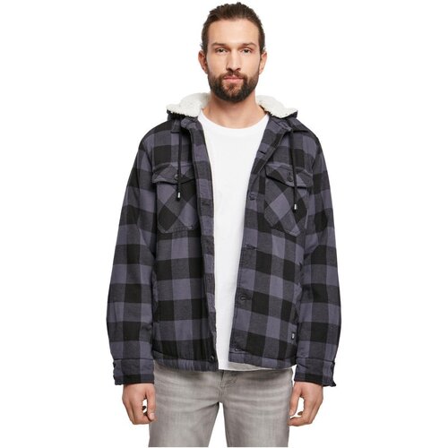 Brandit Lumberjacket hooded black/grey 3XL
