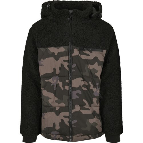 Brandit Jackson Teddyfleece Jacket black/darkcamo 4XL