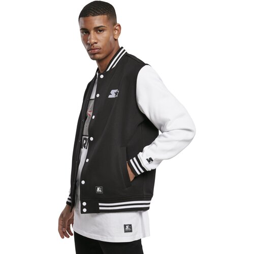 Starter College Fleece Jacket black/white XXL
