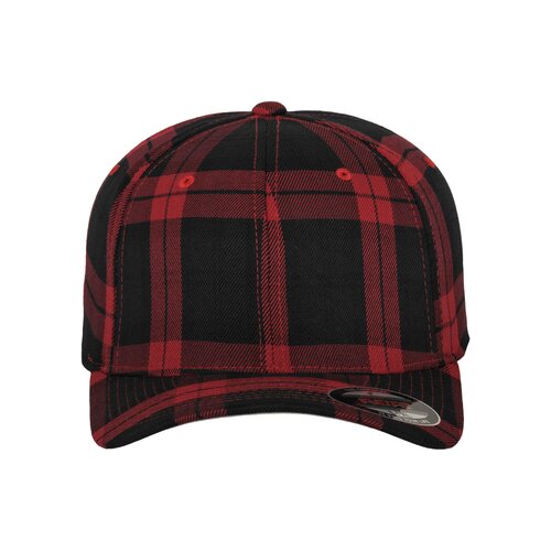 Flexfit Cap Tartan Plaid black/red S/M