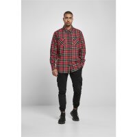 Urban Classics Checked Roots Shirt red/black L