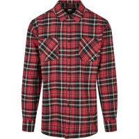Urban Classics Checked Roots Shirt red/black L