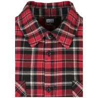 Urban Classics Checked Roots Shirt red/black L