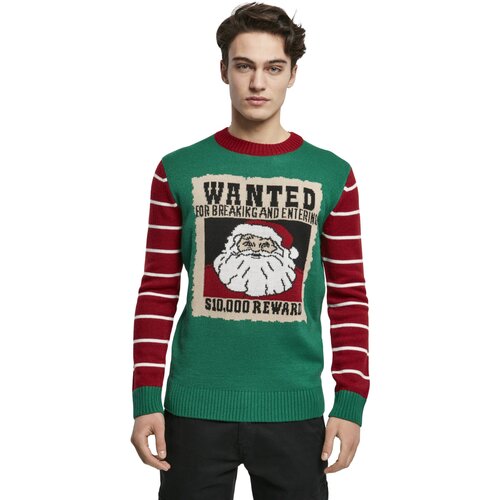 Urban Classics Wanted Christmas Sweater x-masgreen/white XL