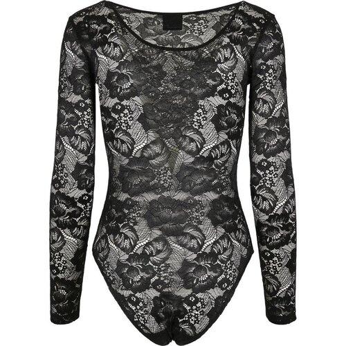 Urban Classics Ladies Lace Longsleeve Body black 4XL