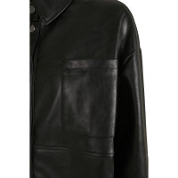 Urban Classics Ladies Faux Leather Overshirt black S