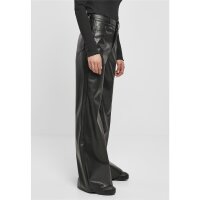 Urban Classics Ladies Faux Leather Wide Leg Pants