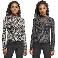 Urban Classics Ladies AOP Mesh Turtleneck Longsleeve