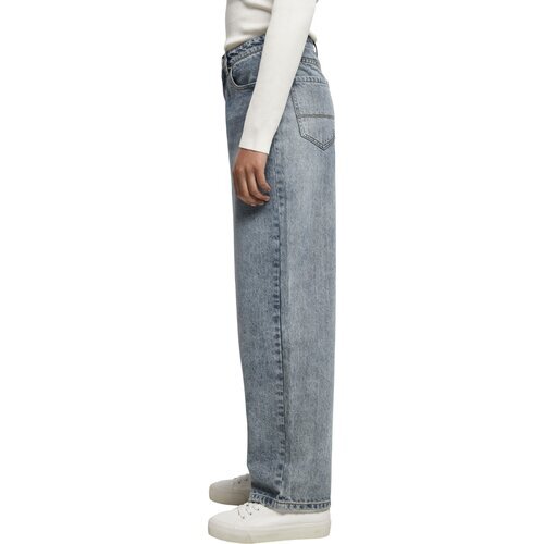 Urban Classics Ladies High Waist 90S Wide Leg Denim Pants tinted light blue washed 31