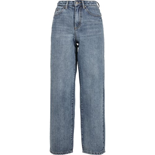 Urban Classics Ladies High Waist 90S Wide Leg Denim Pants tinted light blue washed 29
