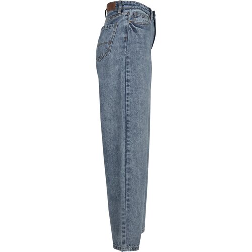 Urban Classics Ladies High Waist 90S Wide Leg Denim Pants tinted light blue washed 29