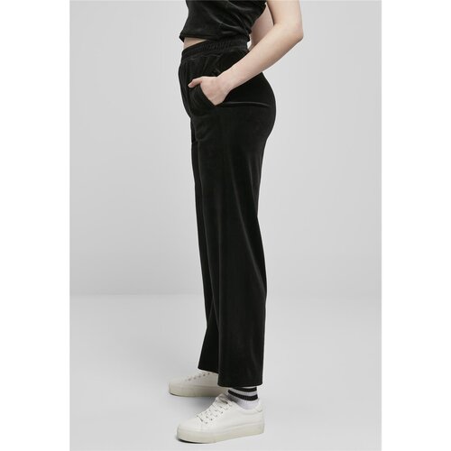 Urban Classics Ladies High Waist Straight Velvet Sweatpants black M