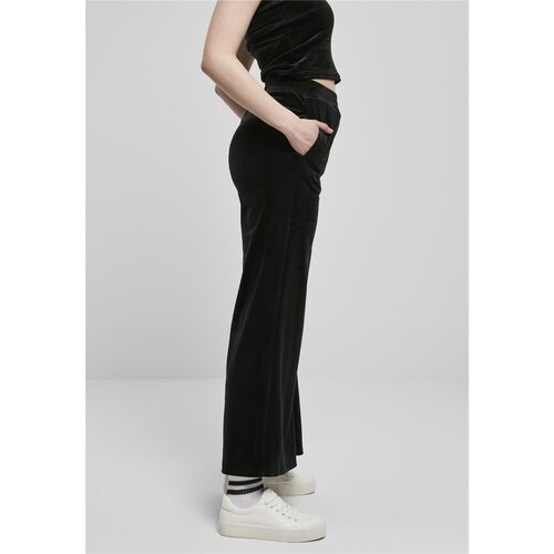 Urban Classics Ladies High Waist Straight Velvet Sweatpants black M